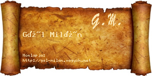 Gál Milán névjegykártya