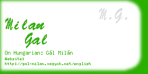 milan gal business card