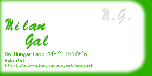 milan gal business card